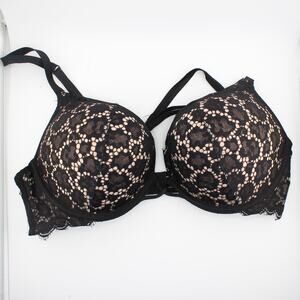 Victoria’s Secret Bra Womens 34C Black Bombshell Plunge Lace Push-Up